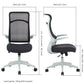 Chic Ergonomic High-Back Mesh Office Chair with Flip-Up Arms - Black