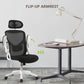 Luxury Ergonomic Mesh Office Chair with Three-Stage Lumbar Support & Flip-Up Armrests - Black
