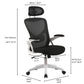 Luxury Ergonomic Mesh Office Chair with Three-Stage Lumbar Support & Flip-Up Armrests - Black