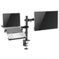 Monitor and Laptop Mount - Single Monitor Arm with Laptop Tray for 17" to 32" Screens