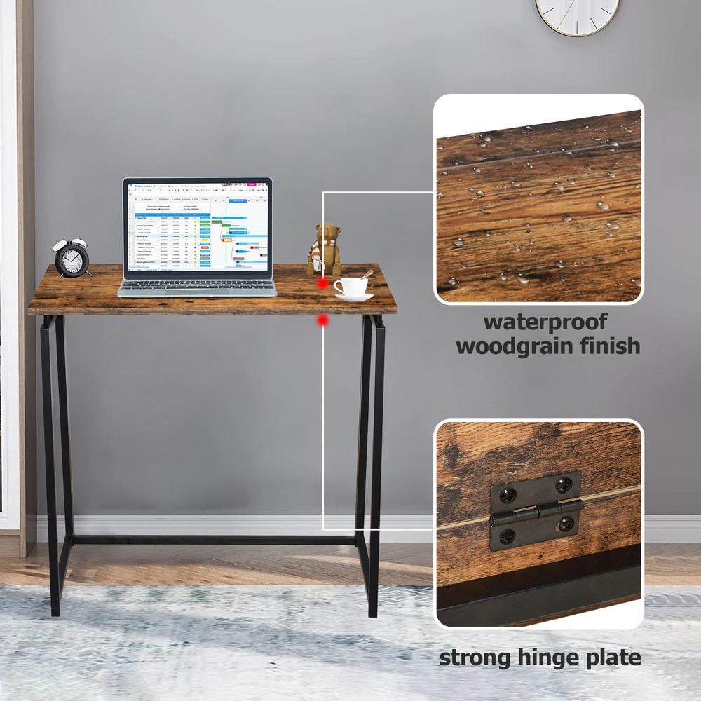 Compact No-Assembly Folding Desk for Small Space Office & Home