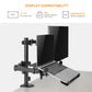 Monitor and Laptop Mount - Single Monitor Arm with Laptop Tray for 17" to 32" Screens