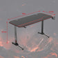 Ergonomic T-Shaped 55" PC Gaming Desk with Full Cover Mousepad - Black